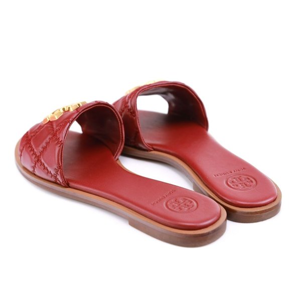 NIB Tory Burch QUILTED EVERLY Slide in Roma Red 6, 9, 9.5 - Picture 5 of 10